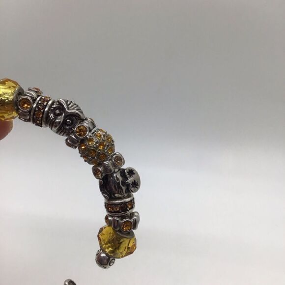 Brighton Beaded Bangle Bracelet w/ Owls - Picture 3 of 5